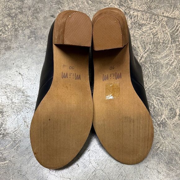 Mi.iM Black and Tan Peep-Toe Block Heels - Picture 8 of 8